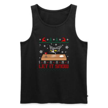 Let It Snow Cat - Débardeur bio Premium Homme - noir - Devant - Michal (187cm)