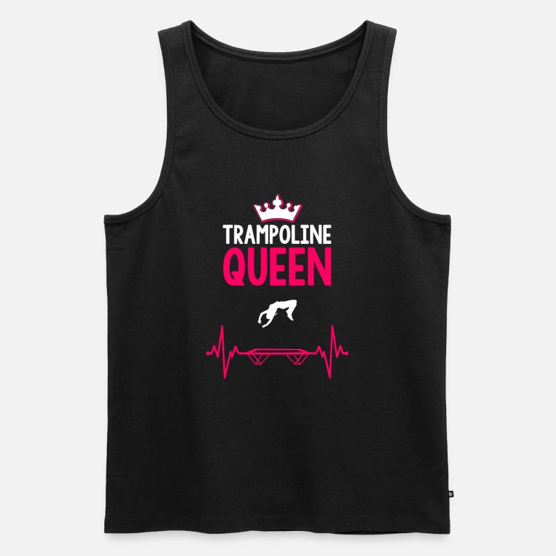 Trampoline Queen - Männer Premium Bio Tank Top - Schwarz