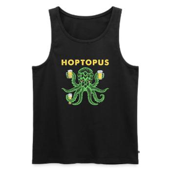 Hoptopus Squid Bière Poulpe - Débardeur bio Premium Homme - noir - Devant - Michal (187cm)