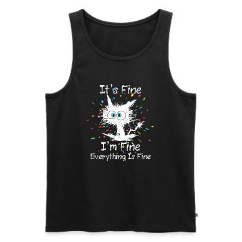 Everything Is Fine - Men's Premium Organic Tank Top - black - Front - Michal (187cm)