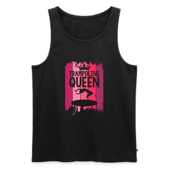 Trampoline Queen Trampolin - Männer Premium Bio Tank Top - Schwarz - Vorne - AI Model Male 178 light (178cm)