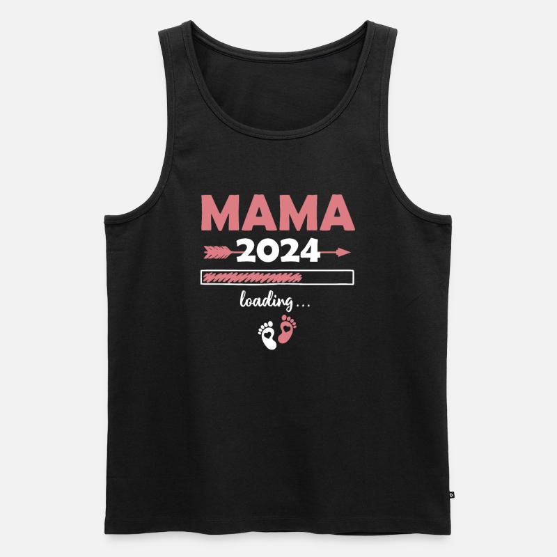 Mama Loading 2024 - Männer Premium Bio Tank Top - Schwarz
