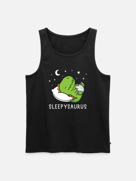 Official Napping Shirt Sleepysaurus - Men's Premium Organic Tank Top - black