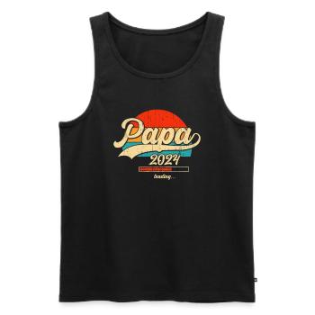 Papa Loading 2024 - Men's Premium Organic Tank Top - black - Front - Michal (187cm)