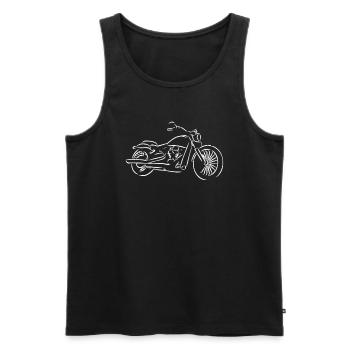 Motorrad Scherenschnitt - Männer Premium Bio Tank Top - Schwarz - Vorne - Michal (187cm)