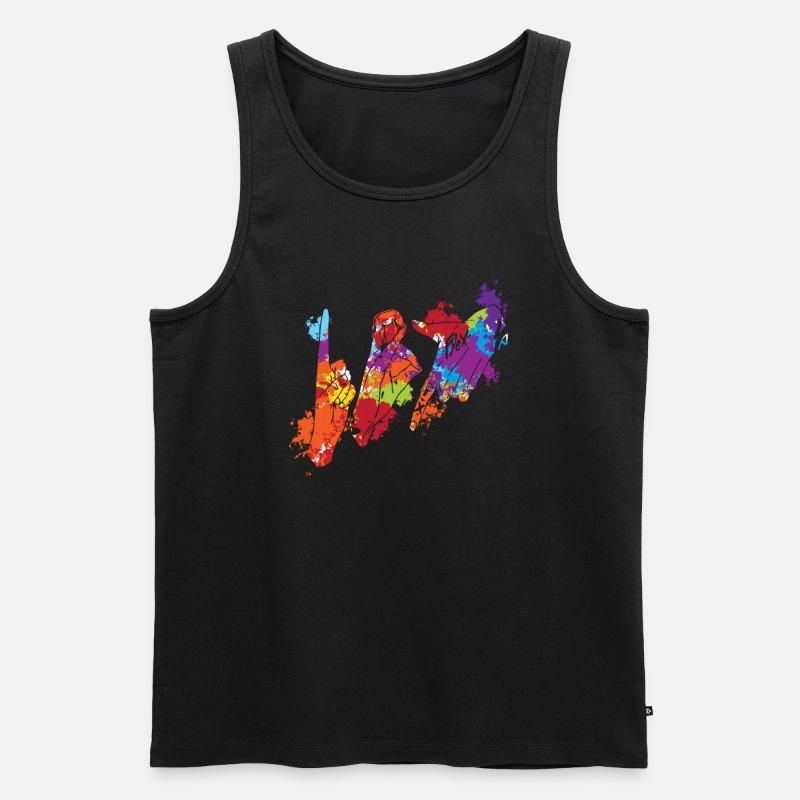 Splash Art 18 7 - Männer Premium Bio Tank Top - Schwarz