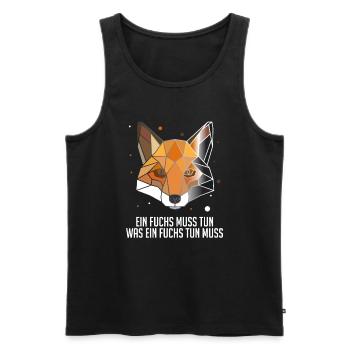 Ein Fuchs muss tun was ein Fuchs tun muss Fuchs - Männer Premium Bio Tank Top - Schwarz - Vorne - Michal (187cm)