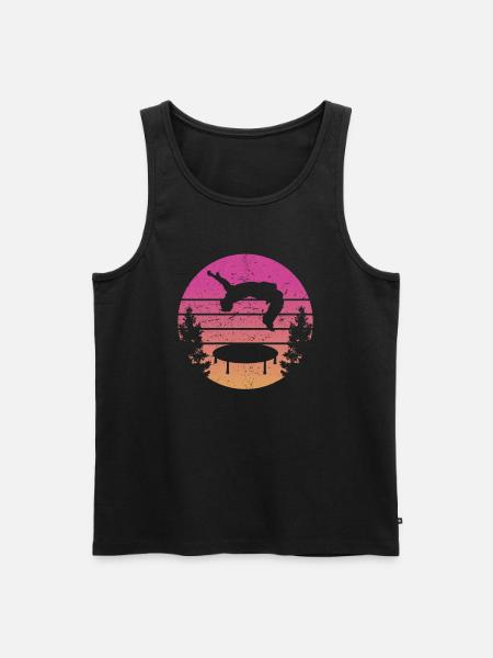 Trampoline Retro Backflip - Men's Premium Organic Tank Top - black
