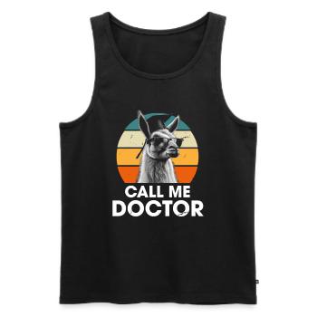 Call Me Doctor Doktor Ph.D Studium - Männer Premium Bio Tank Top - Schwarz - Vorne - Michal (187cm)