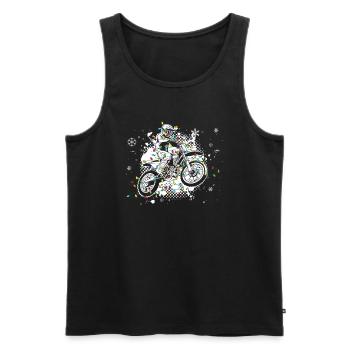 Christmas Motocross - Männer Premium Bio Tank Top - Schwarz - Vorne - Michal (187cm)