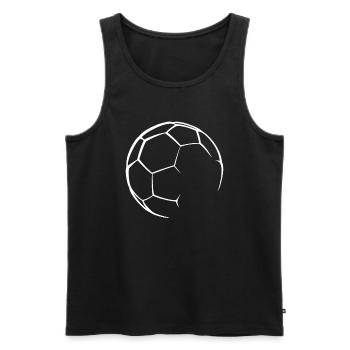 Fußball Silhouette - Männer Premium Bio Tank Top - Schwarz - Vorne - Michal (187cm)