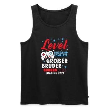 Großer Bruder 2023 Loading Complete Gamer - Männer Premium Bio Tank Top - Schwarz - Vorne - Michal (187cm)