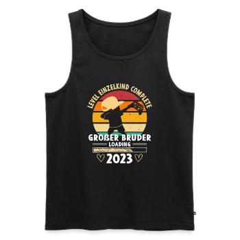 Großer Bruder 2023 Loading Complete Gamer - Männer Premium Bio Tank Top - Schwarz - Vorne - Michal (187cm)