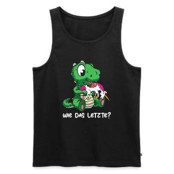 Drachen Wie Das Letzte Drache frisst Einhorn - Männer Premium Bio Tank Top - Schwarz - Vorne - Michal (187cm)