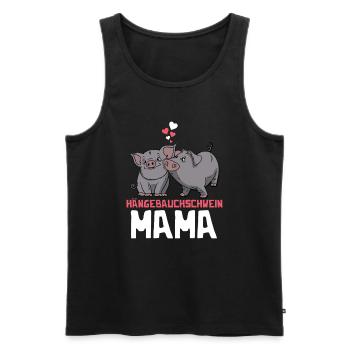 Schweine Hängebauchschwein Mama Landwirtin - Männer Premium Bio Tank Top - Schwarz - Vorne - Michal (187cm)