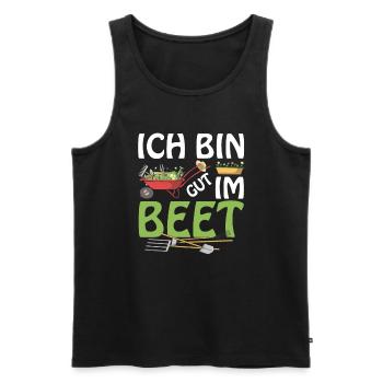 Ich Bin Gut Im Beet Gärtner - Männer Premium Bio Tank Top - Schwarz - Vorne - Michal (187cm)