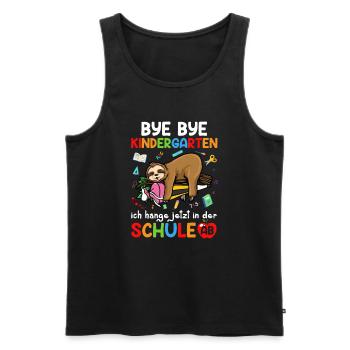 Bye Bye Kindergarten Ich Hänge Jetzt In Der Schule - Männer Premium Bio Tank Top - Schwarz - Vorne - Michal (187cm)