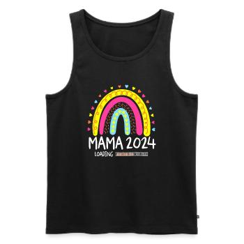 Maman 2024 Chargement - Débardeur bio Premium Homme - noir - Devant - Michal (187cm)