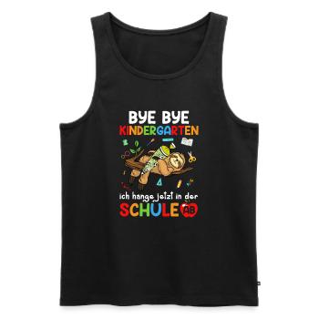 Bye Bye Kindergarten Ich Hänge Jetzt In Der Schule - Männer Premium Bio Tank Top - Schwarz - Vorne - Michal (187cm)