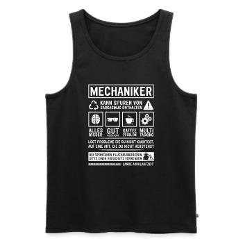 May contain traces of sarcasm - Men's Premium Organic Tank Top - black - Front - Michal (187cm)