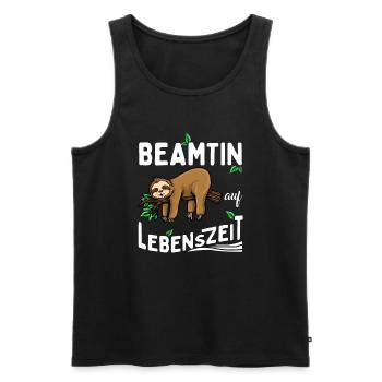 Beamtin auf Lebenszeit Beamter for Life - Männer Premium Bio Tank Top - Schwarz - Vorne - Michal (187cm)