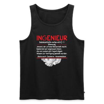 Definition Ingenieur - Männer Premium Bio Tank Top - Schwarz - Vorne - Michal (187cm)