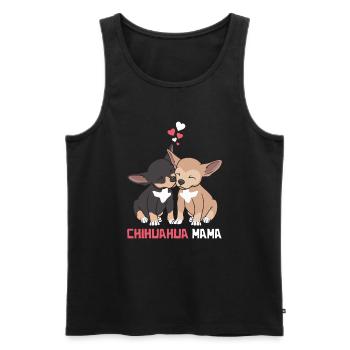 Meilleure maman chihuahua - Débardeur bio Premium Homme - noir - Devant - Michal (187cm)