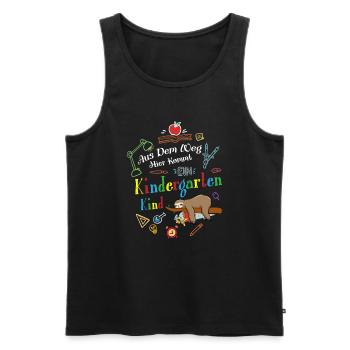 Aus Der Weg Hier Kommt Ein Kindergartenkind - Männer Premium Bio Tank Top - Schwarz - Vorne - Michal (187cm)