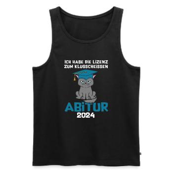 High School Diploma 2024 Graduation License to Wisecrack - Men's Premium Organic Tank Top - black - Front - Michal (187cm)
