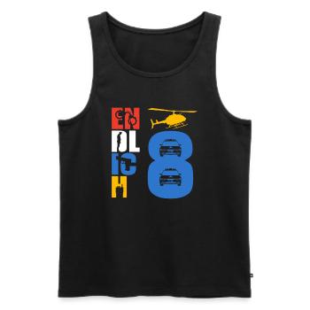 Endlich 8 Polizei - Männer Premium Bio Tank Top - Schwarz - Vorne - Michal (187cm)