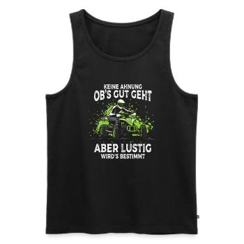I don't know if it's going to go well but it's going to be quad - Men's Premium Organic Tank Top - black - Front - AI Model Male 178 light (178cm)