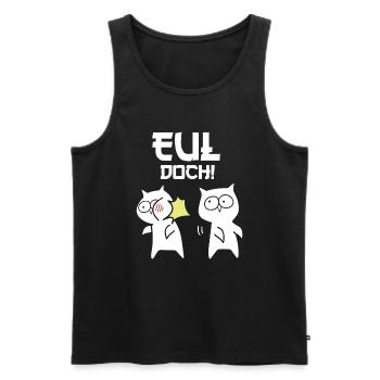 Owl but owls howl but slap in the face - Men's Premium Organic Tank Top - black - Front - AI Model Male 178 light (178cm)