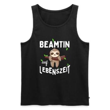 Civil servant for life - Men's Premium Organic Tank Top - black - Front - AI Model Male 178 light (178cm)