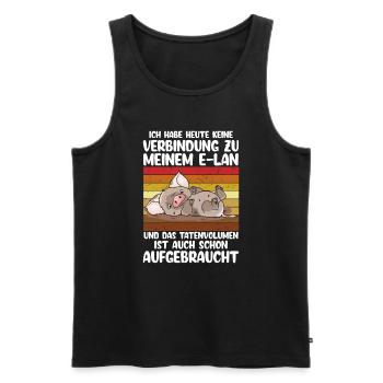 I don't have a connection to my ELan today - Men's Premium Organic Tank Top - black - Front - Michal (187cm)