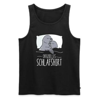 Offizelles Chemise De Nuit Seal Seal Walrus - Débardeur bio Premium Homme - noir - Devant - Michal (187cm)
