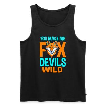 You make me fox Devils wild - Men's Premium Organic Tank Top - black - Front - AI Model Male 178 light (178cm)