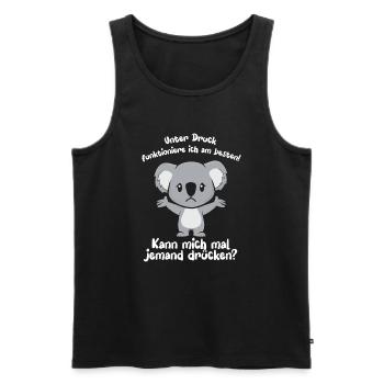 Unter Druck Funktioniere Ich Am Besten - Männer Premium Bio Tank Top - Schwarz - Vorne - AI Model Male 178 light (178cm)