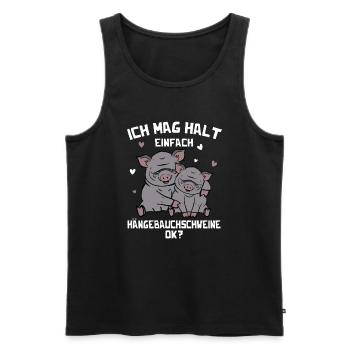 I just like pot-bellied pigs pig - Men's Premium Organic Tank Top - black - Front - Michal (187cm)