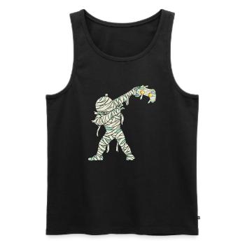 Halloween Dabbing Mummy Gamer - Männer Premium Bio Tank Top - Schwarz - Vorne - Michal (187cm)