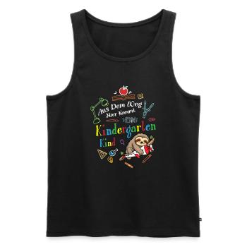 Aus Der Weg Hier Kommt Ein Kindergartenkind - Männer Premium Bio Tank Top - Schwarz - Vorne - Michal (187cm)