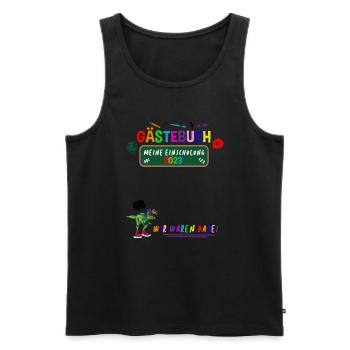 Guestbook My Enrolment Guest List Pupils - Men's Premium Organic Tank Top - black - Front - Michal (187cm)