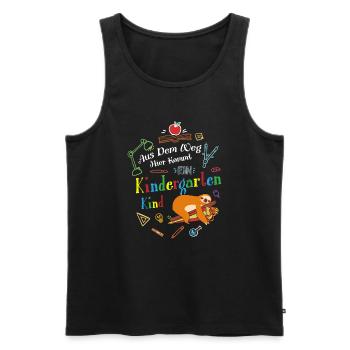 Aus Der Weg Hier Kommt Ein Kindergartenkind - Männer Premium Bio Tank Top - Schwarz - Vorne - Michal (187cm)