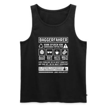 May contain traces of sarcasm - Men's Premium Organic Tank Top - black - Front - Michal (187cm)