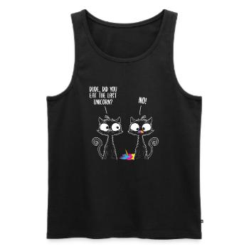 Dude Did You Eat The Last Unicorn - Männer Premium Bio Tank Top - Schwarz - Vorne - Michal (187cm)