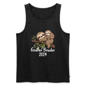 Big Brother 2024 Sloth - Men's Premium Organic Tank Top - black - Front - Michal (187cm)