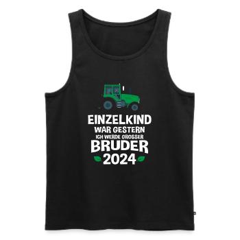 Großer Bruder 2024 - Männer Premium Bio Tank Top - Schwarz - Vorne - Michal (187cm)