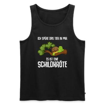 Ich Spüre Das Tier In Mir Es Ist Eine Schildkröte - Männer Premium Bio Tank Top - Schwarz - Vorne - Michal (187cm)