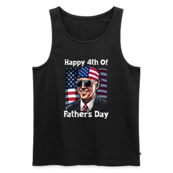 Joe Biden Happy 4th Of Father's Day 4th of July - Männer Premium Bio Tank Top - Schwarz - Vorne - Michal (187cm)