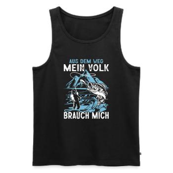 À l’écart, mon peuple a besoin de moi, pêcheurs, pêcheurs - Débardeur bio Premium Homme - noir - Devant - Michal (187cm)