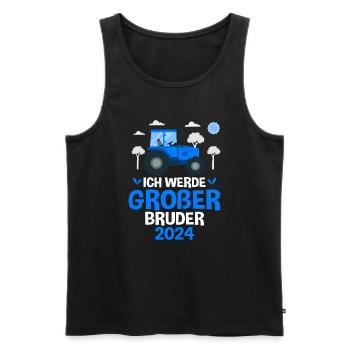 Großer Bruder 2024 - Männer Premium Bio Tank Top - Schwarz - Vorne - Michal (187cm)